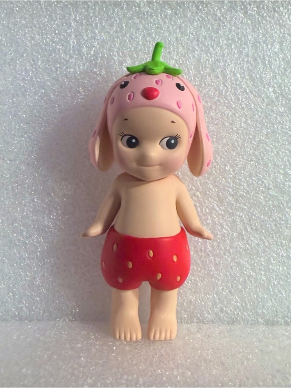 Pink Strawberry Doll Figure - Cute Kids Play Figurine
